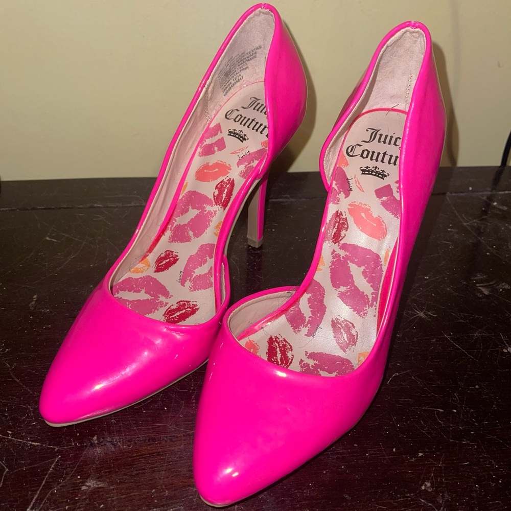 Juicy couture womens hot pink barbie size 7 pumps heels